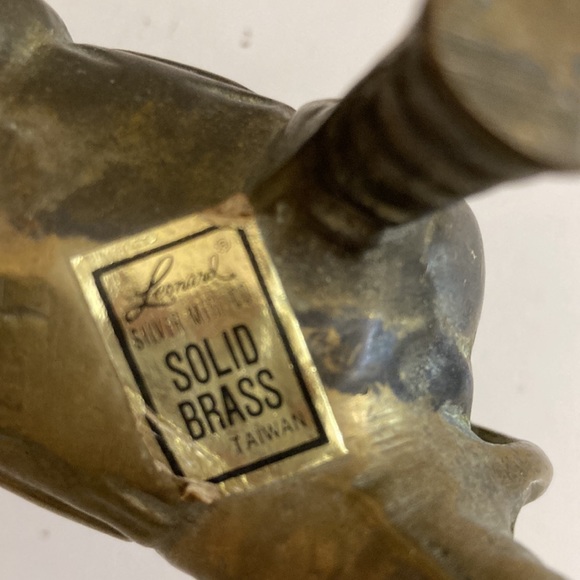 Vintage made in Taiwan solid brass elephant - Picture 8 of 11